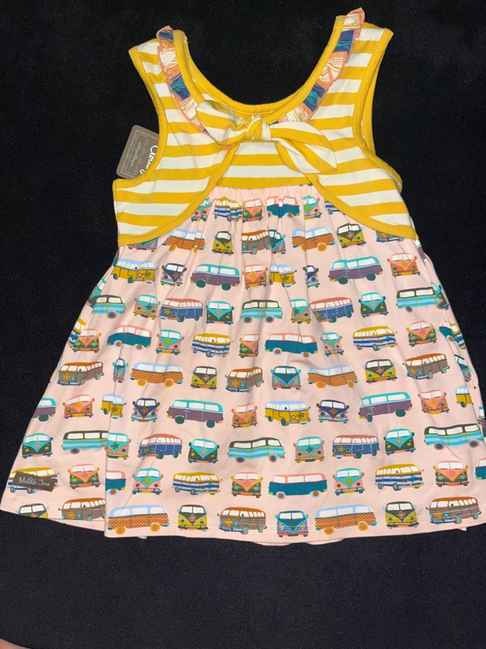Matilda Jane Yellow and White Striped Dress - Picture 3 of 5